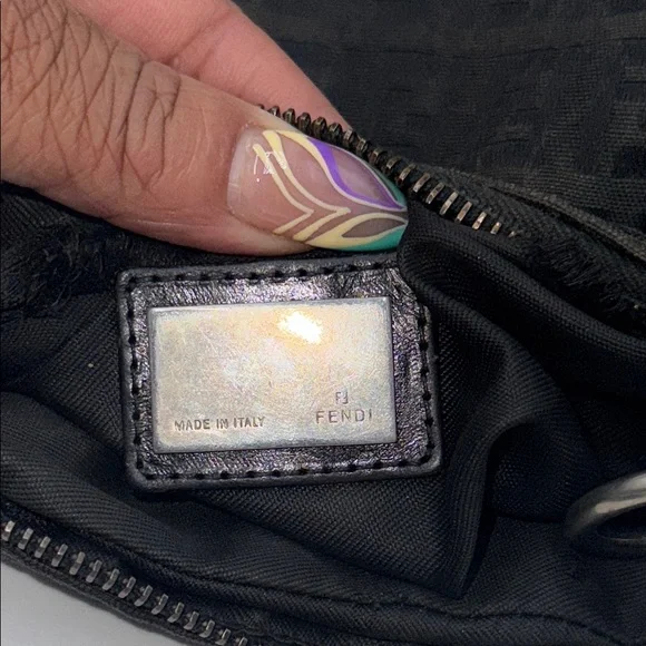 Fendi Oyster Black and Silver hardware small Shoulder Bag - Picture 14 of 16